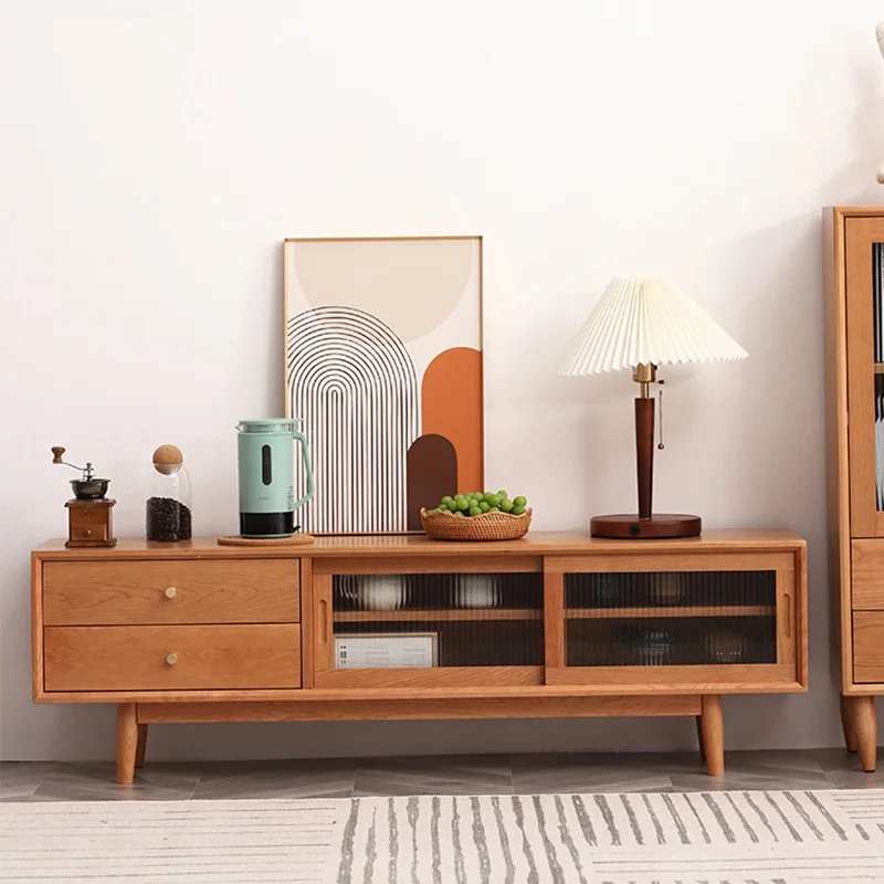 Простой дизайн деревянные подставки для телевизора с современным хранилищем в