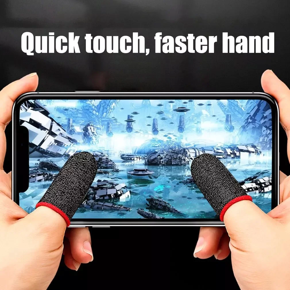 

1 Pair Finger Sleeve Glove Gamer Free Fire Pubg Lol Black