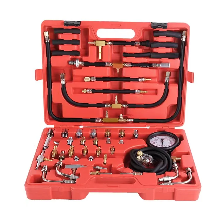 

Auto Manometer Engine Testing Fuel Injection Pump 0-140PSI TU-443 Pro Fuel Injection Pressure Tester Kit Gauge