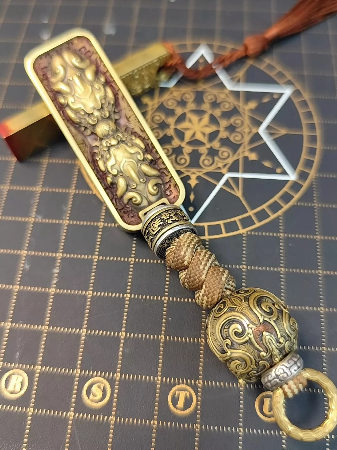 Даже нумерованные латунные подвески для реки от бренда Gu Yi push EDC парные с