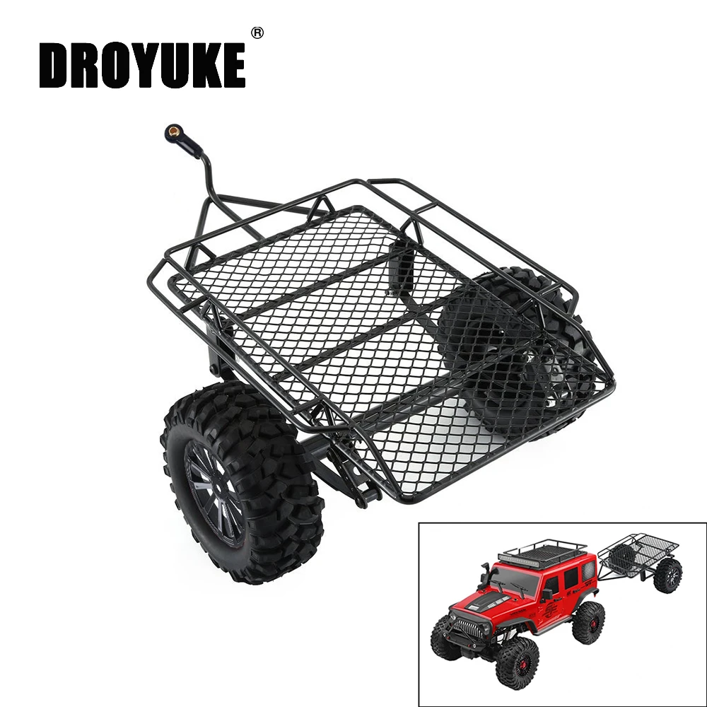 

Droyuke TRAXXAS TRX-4 TRX-6 Axial D90 SCX10II 90046 для 1/10 имитация пульта Дистанционного Управления Подъемный автомобиль металлический маленький прицеп ковш