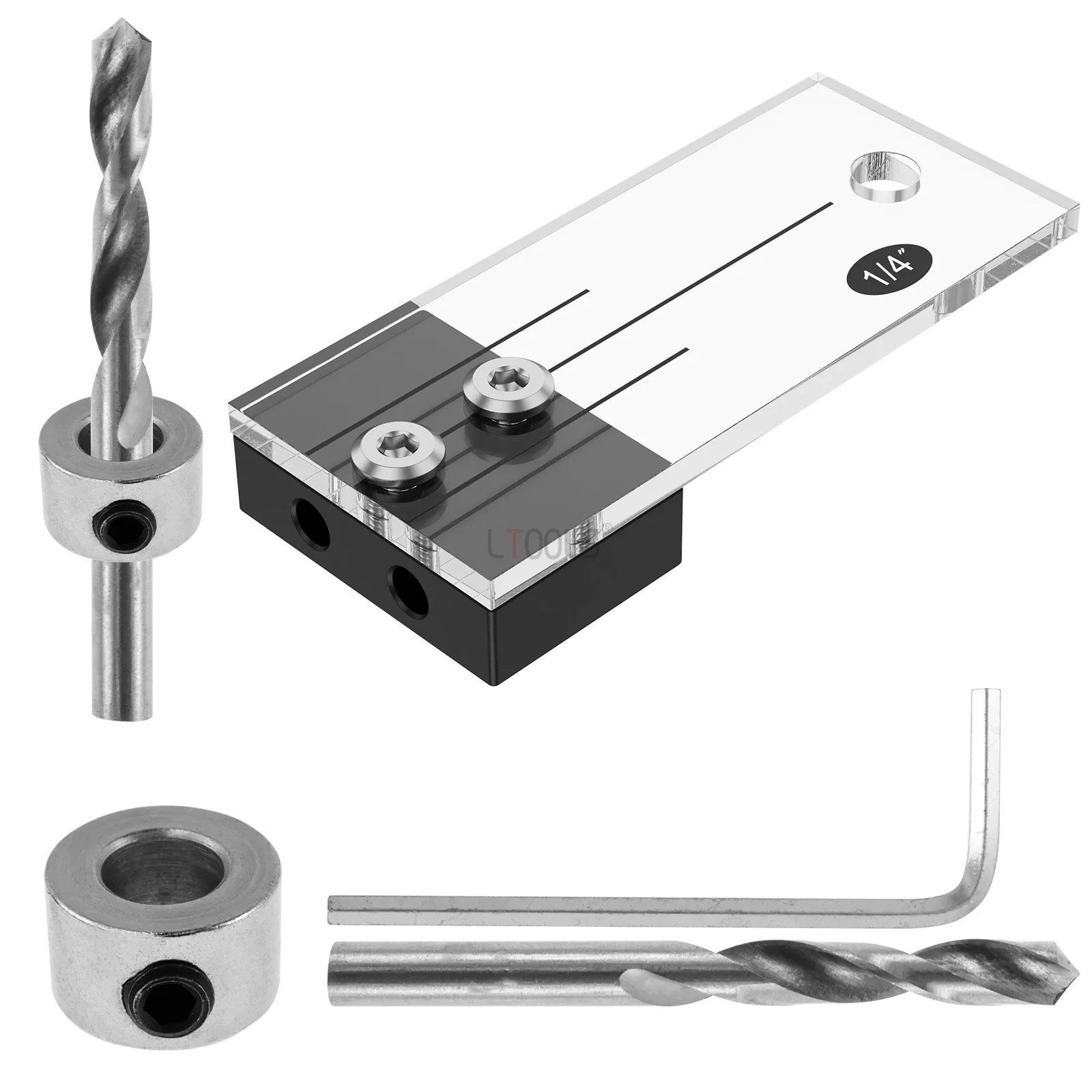 Набор приспособлений для сверления отверстий в деревообработке акриловый