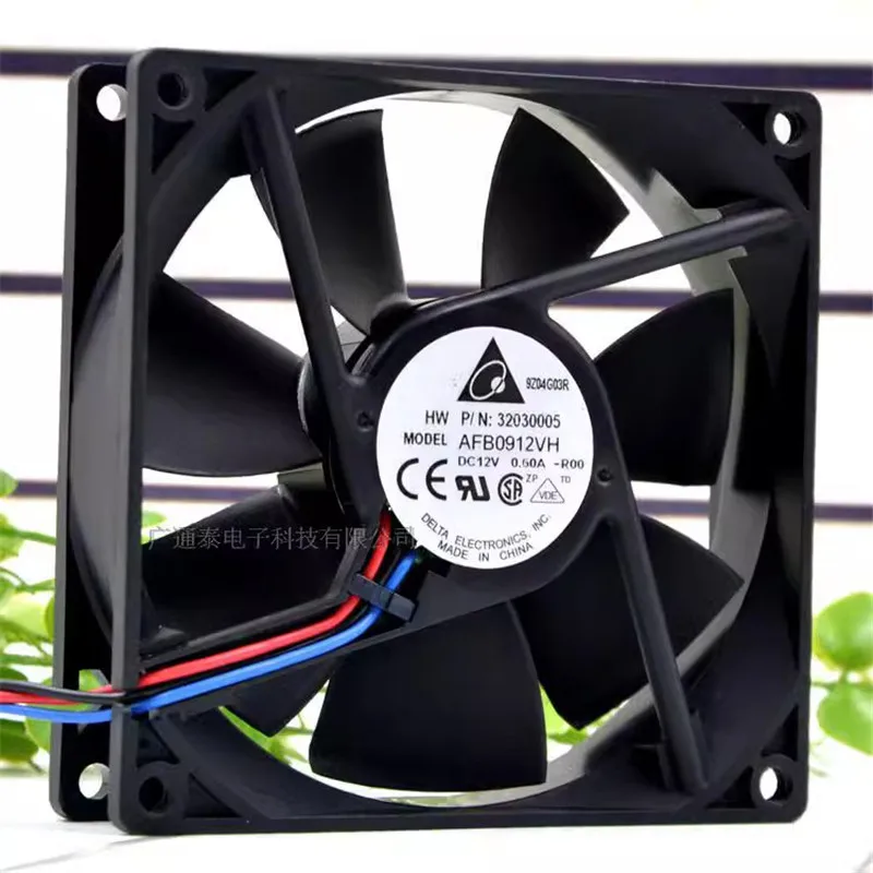 Оригинальный AFB0912VH 90*90*25 мм 9 см 0.6A 12 в источник питания с высоким объемом воздуха