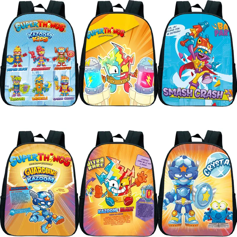 

Superzings Serie 9 Backpacks Kindergarten Rucksack Boys Girls Cartoon Bookbag Super Zings School Bags Mochila Kids Daily Daypack