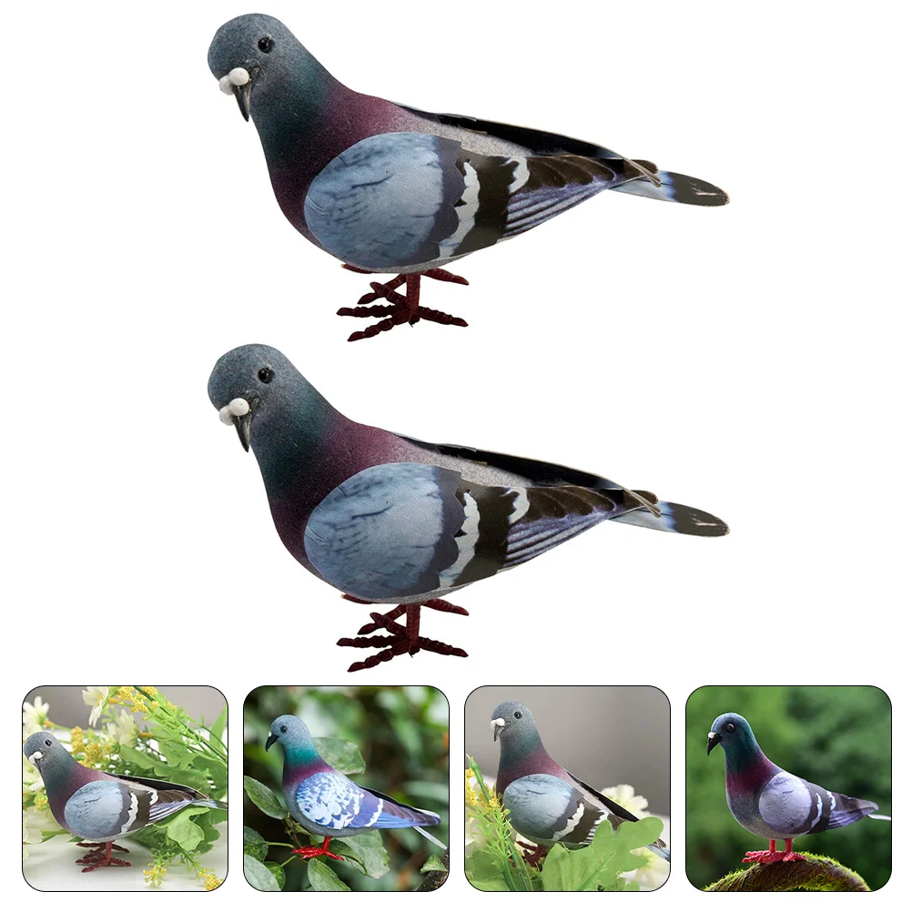 

Birds Bird Dove Pigeon Figurine Foamartificial Garden Fake Pigeons Ornament Decor Statue Ornaments Doves Mini Realistic