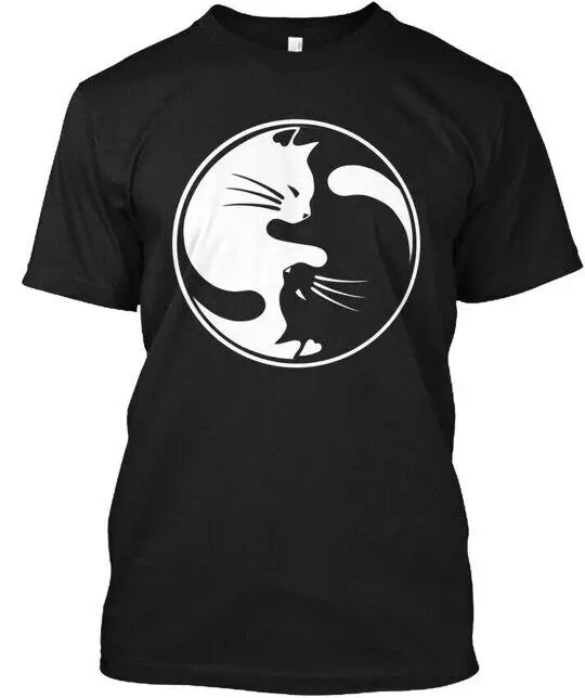 Футболка Love Ying Yang Cat с длинным или коротким рукавом