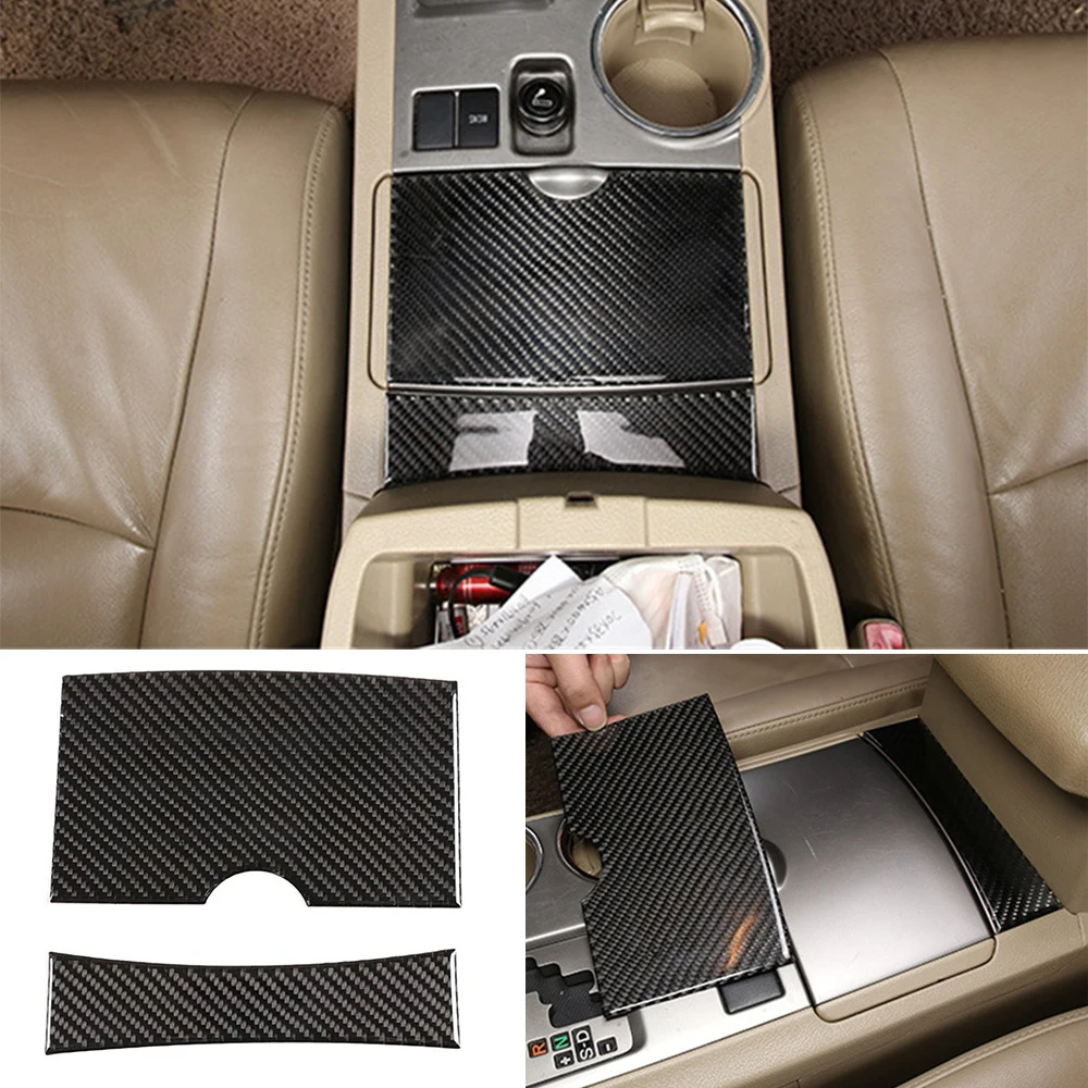 

Soft Real Carbon Fiber Control Storage Box Panel Trim Decorative Cover for Toyota Highlander 2009-2013 Interior Car Accessories