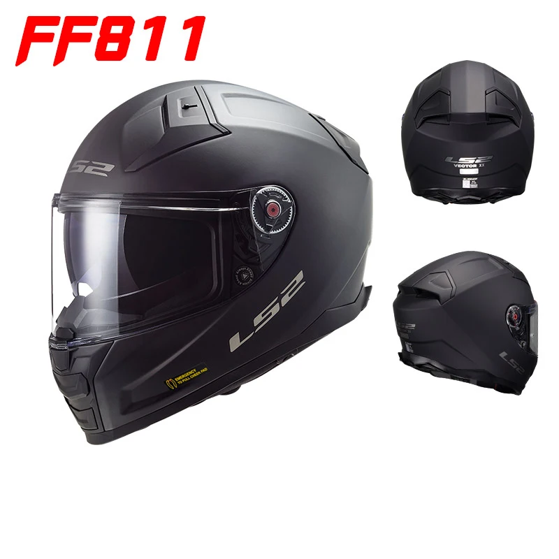 

100% LS2 FF811 Veotor 6k шлемы из углеродного волокна на все лицо мотоциклетные шлемы с двойными линзами гоночные шлемы