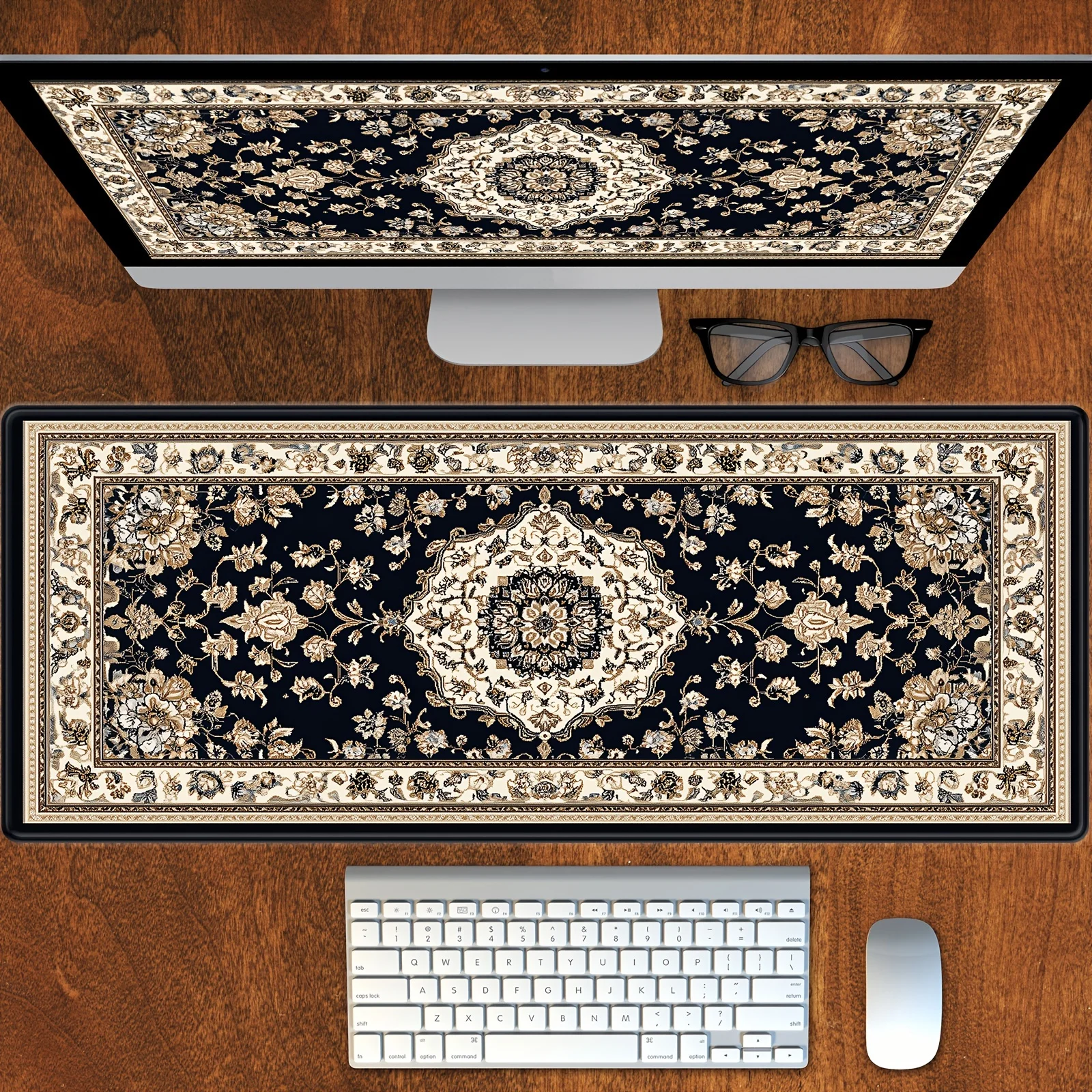 XXL Black Persian mouse pad long table mat floor carpet Game Work home desktop accessories player office quickly shipp