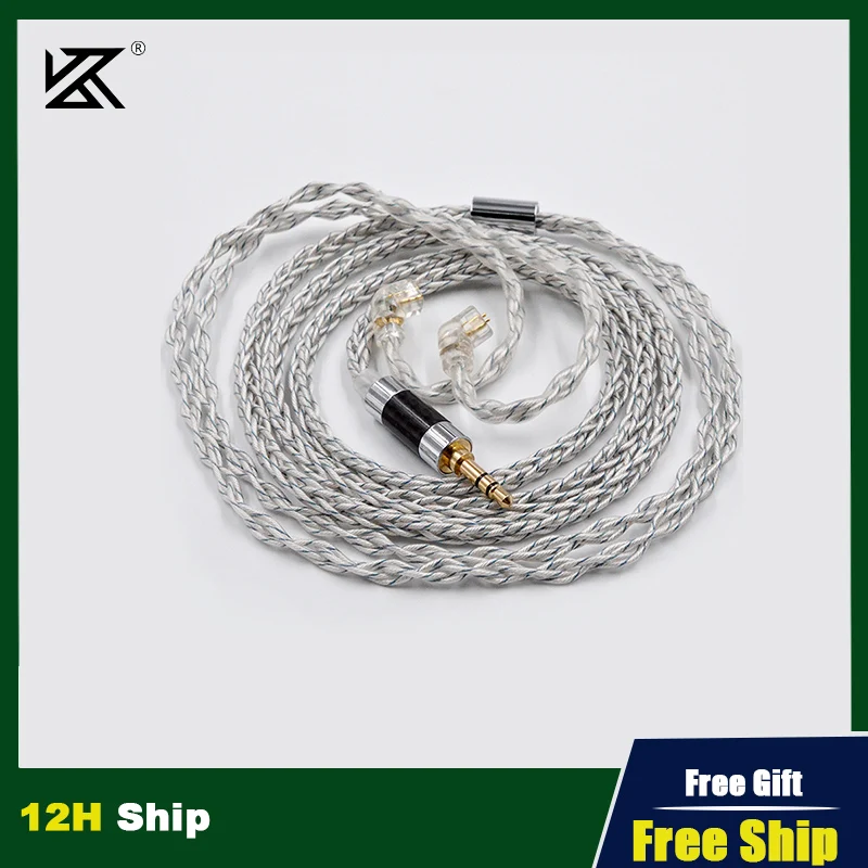 

Наушники KZ кабель 8 ядер серебристо-синий гибридный 784 ядер посеребренный обновленный кабель для KZ ZAX ZS10 PRO ZSN ZSX DQ6 CCA CSN TRN VX