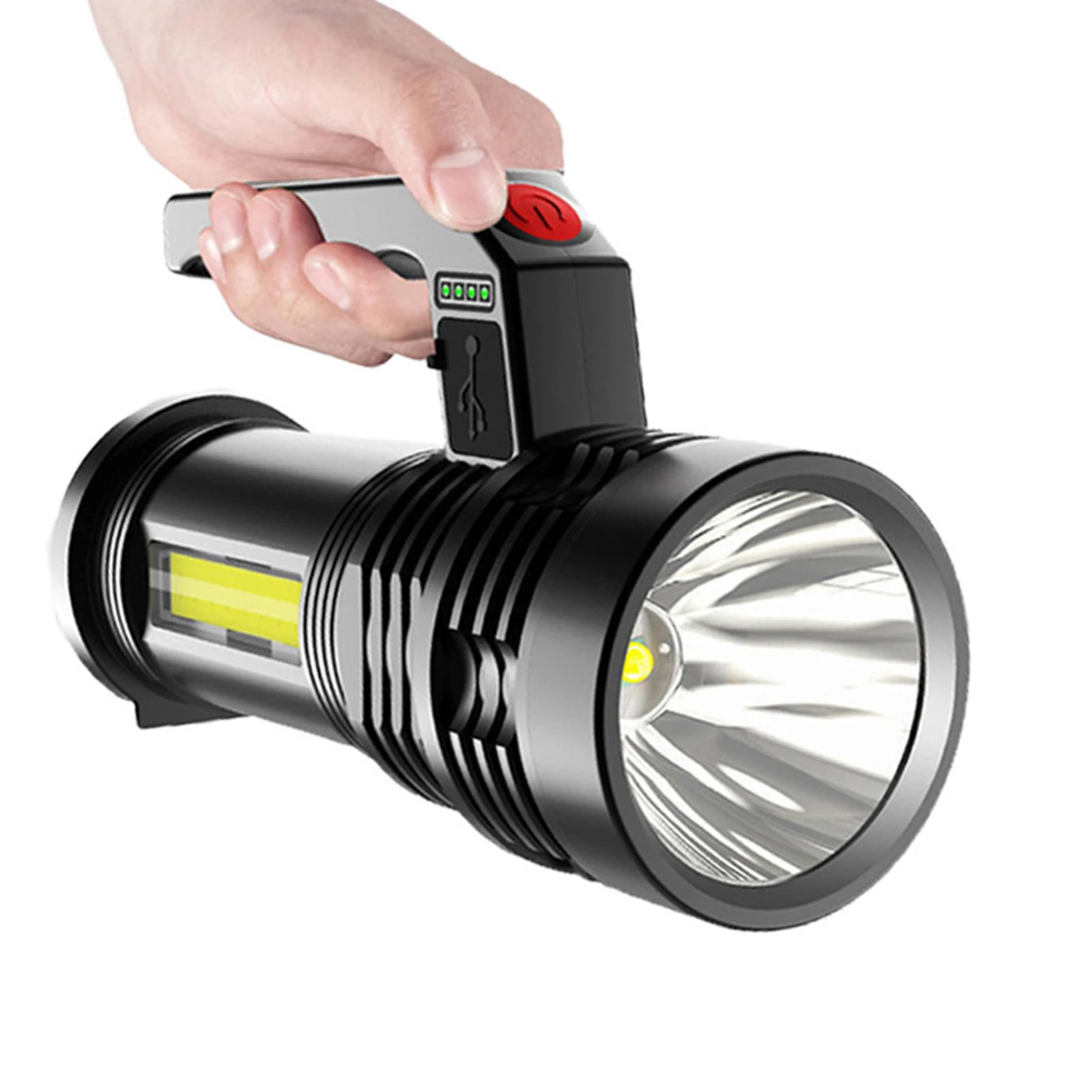 

USB-зарядка, красный телефон, встроенный аккумулятор COB, 7 светодиодов, водонепроницаемый фонарик для ночной рыбалки
