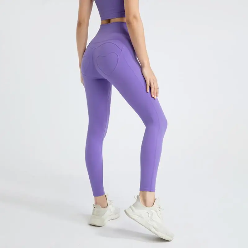 Women Seamless Leggings High Waist Yoga Pants Heart Pattern Fitness Leggings Slim Tights Gym Workout Tights Female Clothing