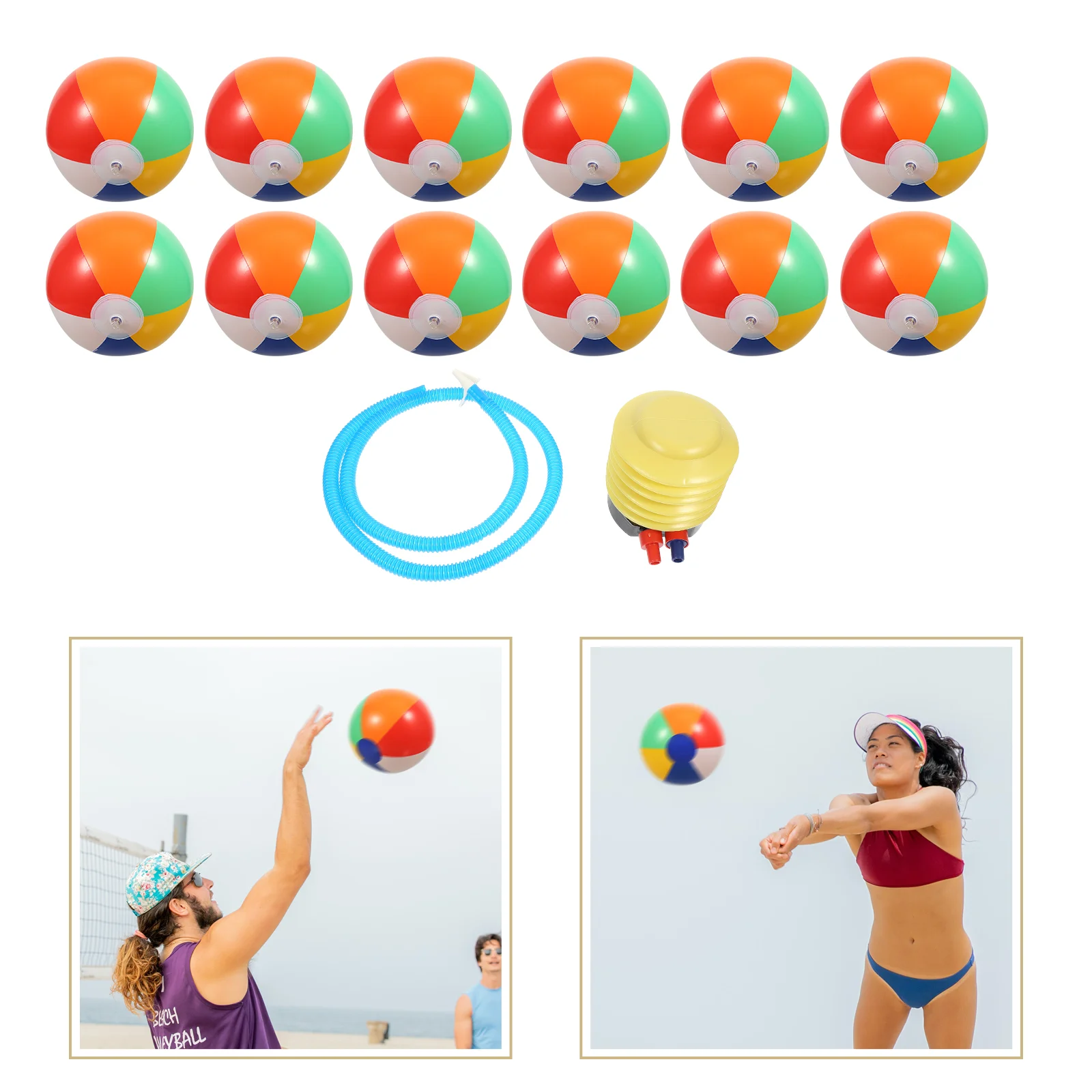 

1 Set of Inflatable Balls Outdoor Beach Playing Balls Swimming Pool Beach Balls