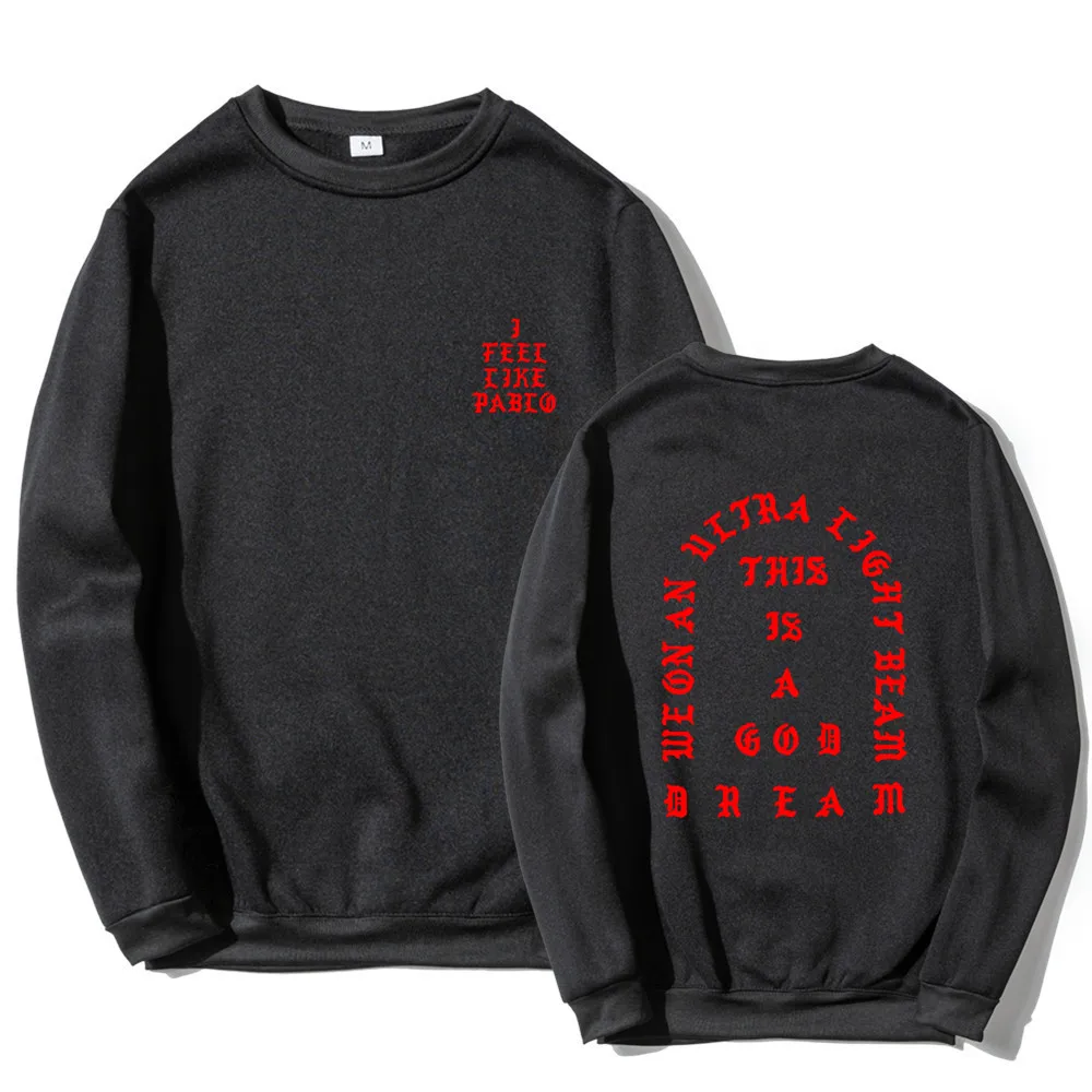 Мужская толстовка с капюшоном круглым вырезом и надписью &quotI Feel Like Paul&quot