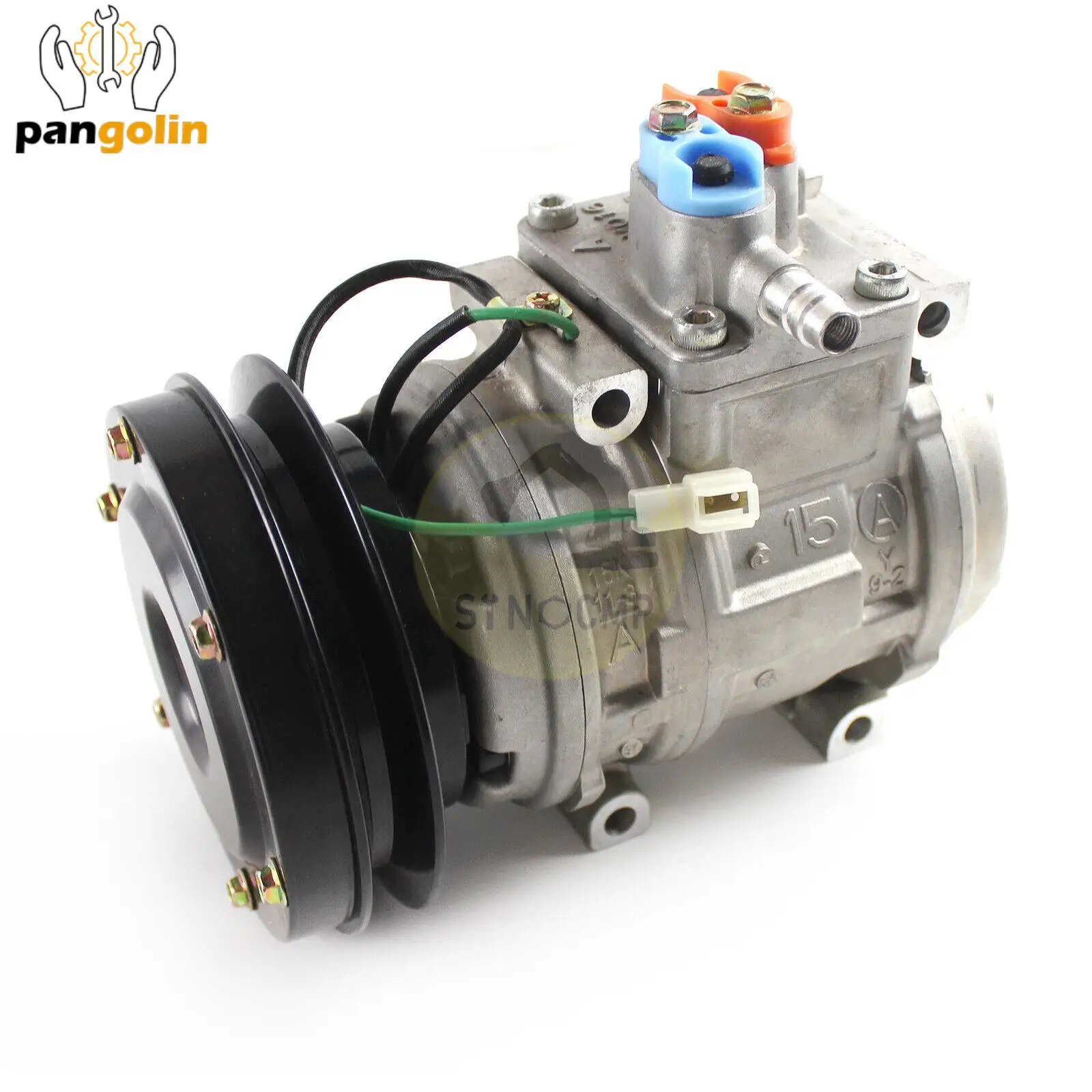 

PC200-6 A/C Compressor Fits for Komatsu Excavator ND4472000246 20Y-979-3111 421-07-31221 20Y-979-3110 14X-Z11-8580 AT215510