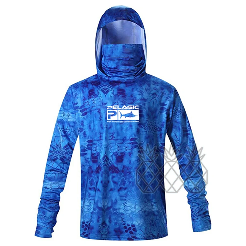 

Pelagic Unisex Fishing Suits Sunscreen Breathable Cool Moisture-wicking Quick-drying Anti-UV UPF50+ Fishing Hoodie Long sleeve