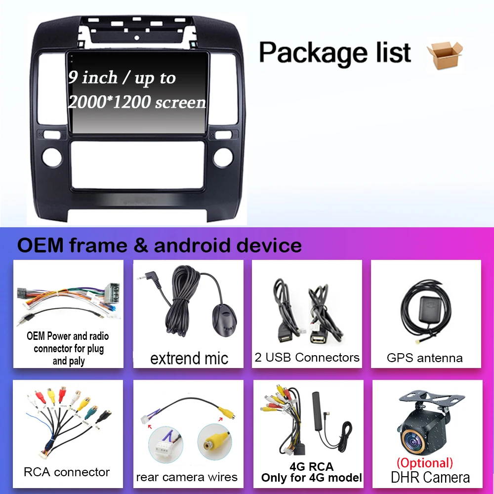 Android 13 dla Nissan Navara 3 D40 2004-2010 Radio samochodowe Odtwarzacz multimedialny Nawigacja Bez 2din DVD 5G WIFI BT Wysokowydajny procesor