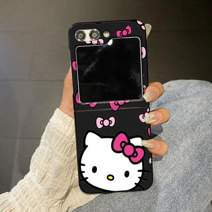 Милый чехол для телефона Hello K-Kitty Cat Samsung Galaxy Z Flip 6 5 zflip4 zFlip zFlip3 zflip6 funda celulare защитные