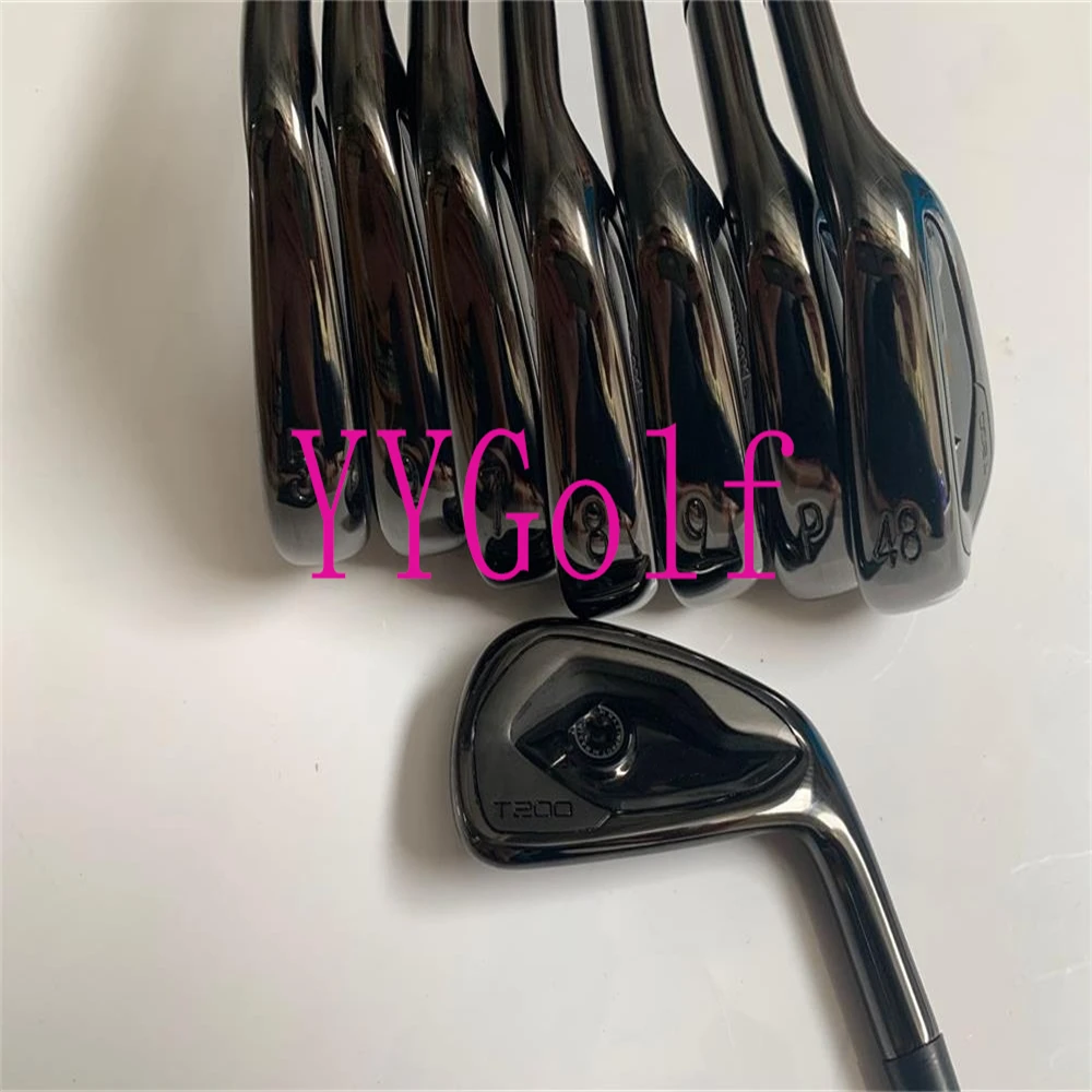 

8PCS Black T200 Golf Clubs Irons Set T-200 Clubs Golf 4-9P/48 R/S Steel/Graphite Shafts Including Headcovers Fast Shipping