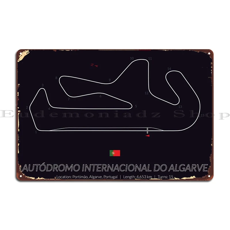 Algarve Circuit Portimao Metal Plaque Home Custom Bar Cinema Character Tin Sign Poster