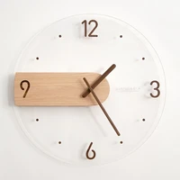 wooden hanging rope creative wall clock nordic japanese popular clocks and watches home living room clock decoration ins
