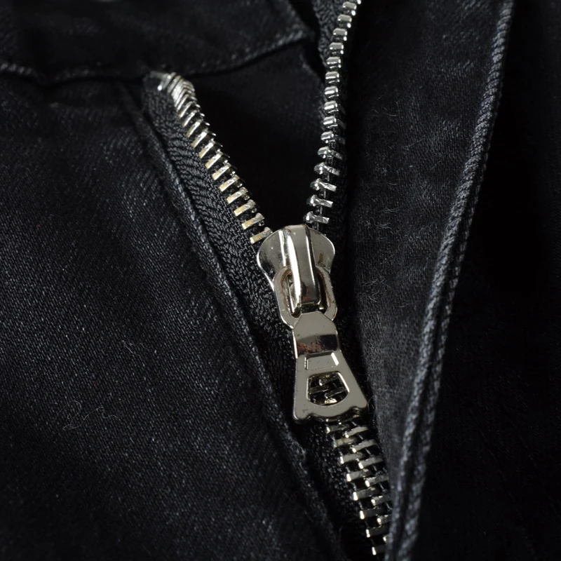 Street Fashion Men Jeans Retro Black Gray Elastic Slim Ripped Jeans Men Hole Trousers Patch Designer Brand Hip Hop Pants Hombre