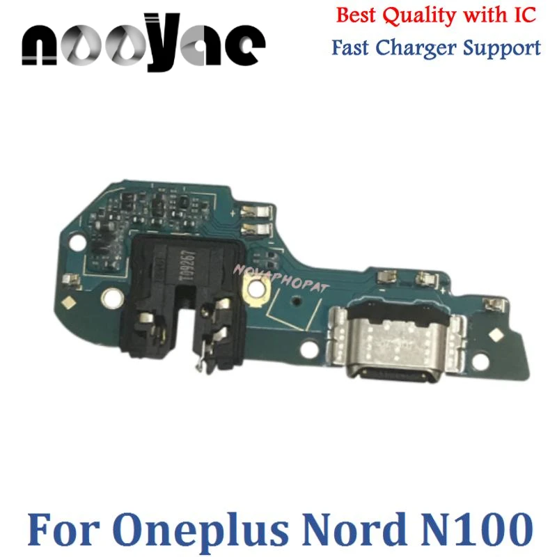 Original For OnePlus 1+ Nord N100 4G USB Dock Charging Port Plug Audio Jack Microphone MIC Charger Board