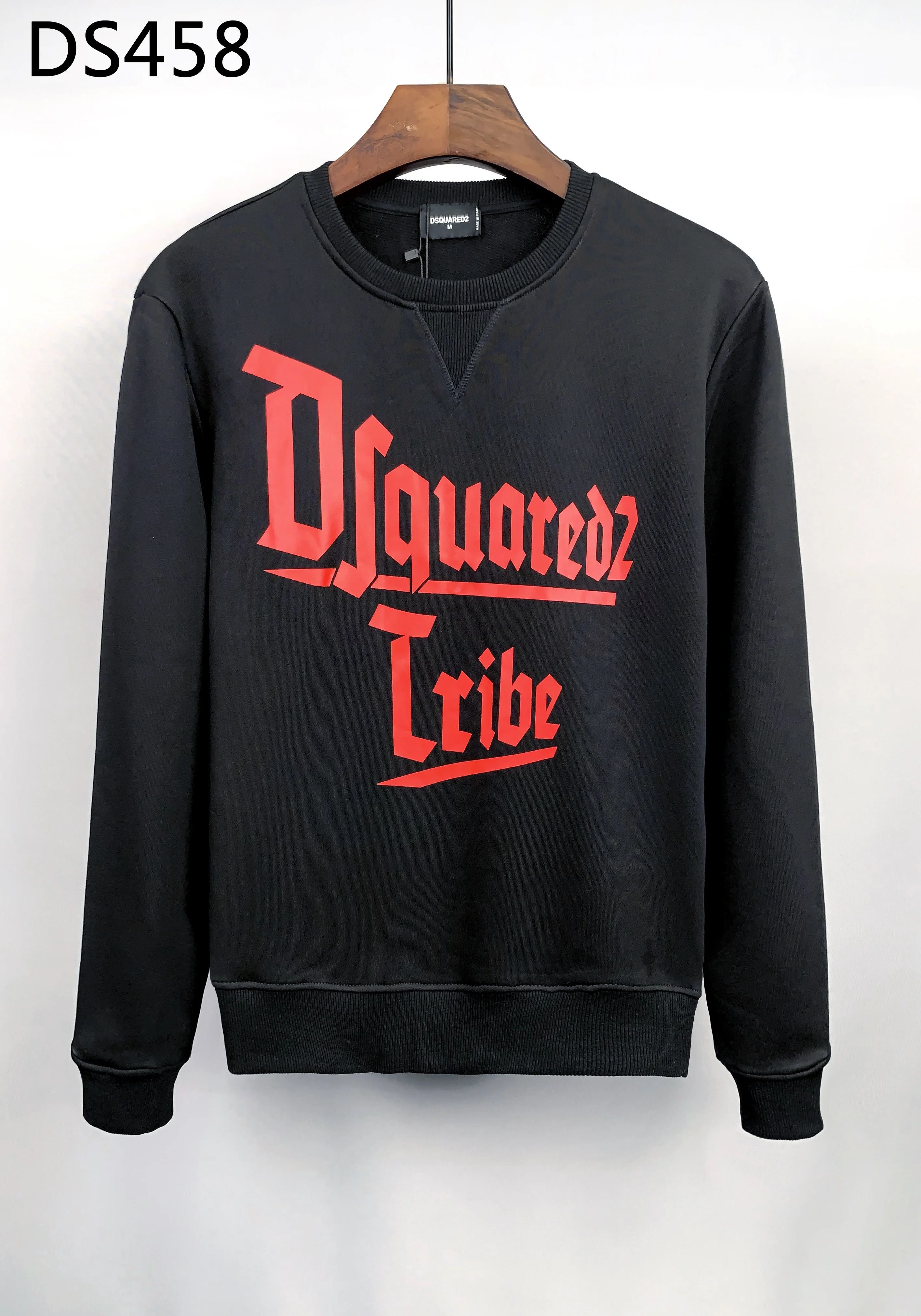 

2022 Men DSQUARED2 Brand Sweatshirt RED Letter Printed Shirts Tops Male Fashion Italy Streetwear Black Cool Tops