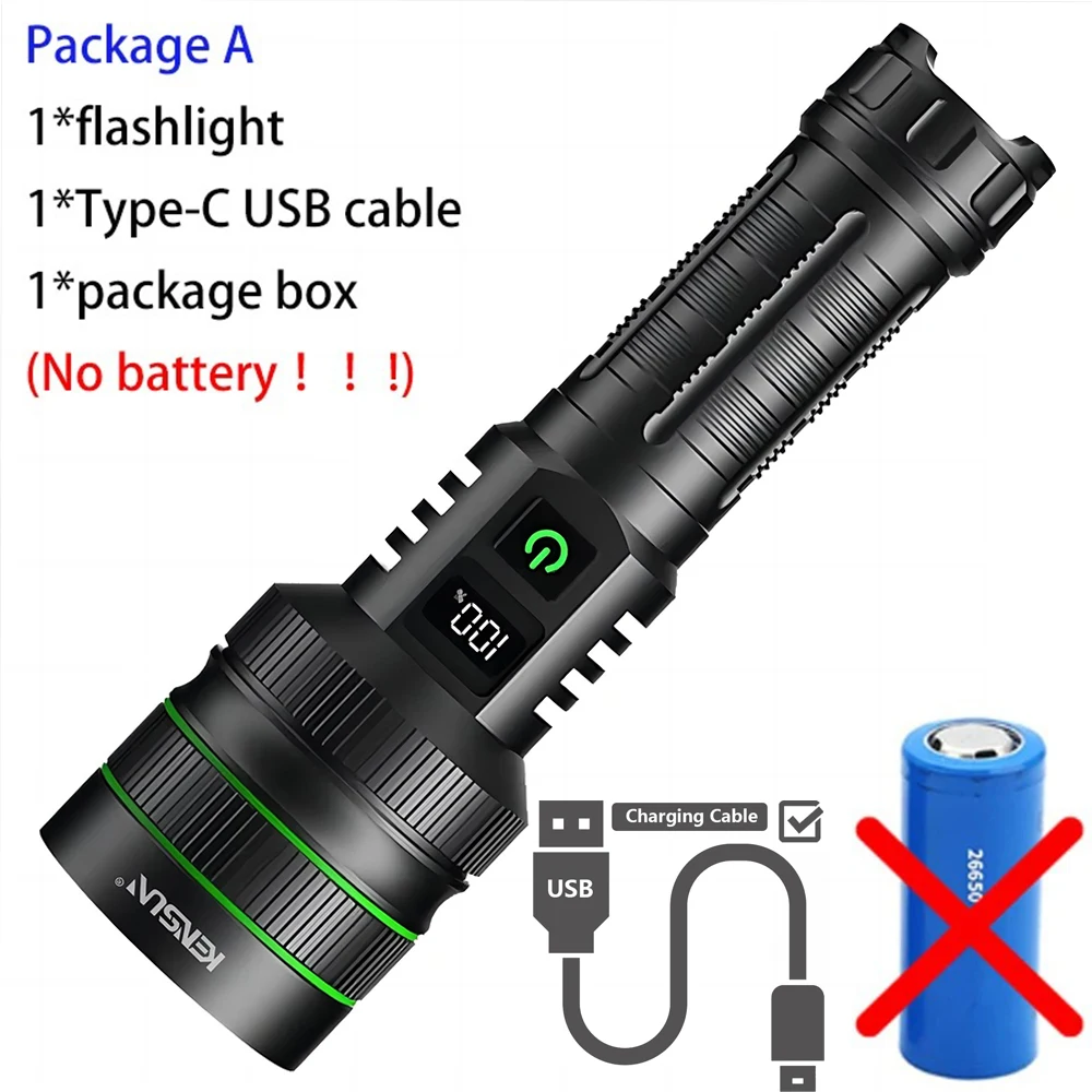 

Высокомощный тактический фонарь PJ-KS008 USB