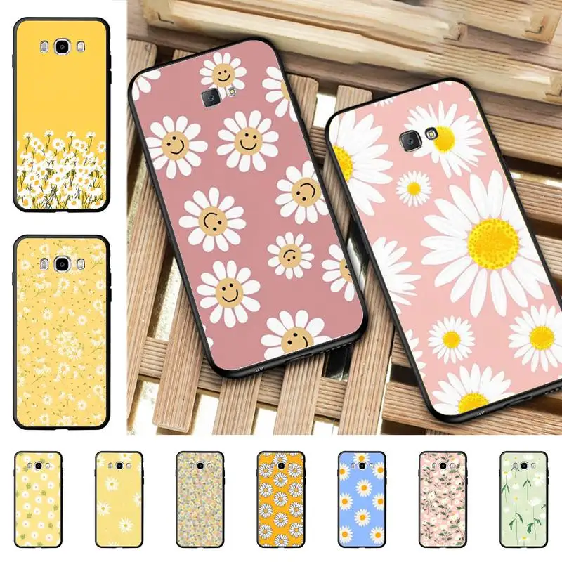 

Flowers Daisy Smile Phone Case for Samsung J 2 3 4 5 6 7 8 prime plus 2018 2017 2016 core