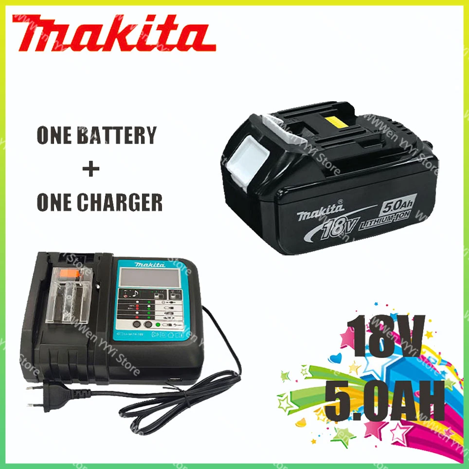 

Оригинальная Аккумуляторная Батарея Makita 18 в, 5000 мАч, аккумулятор для электроинструментов с зеркальной заменой литий-ионных аккумуляторов LXT BL1860B BL1860 BL1850
