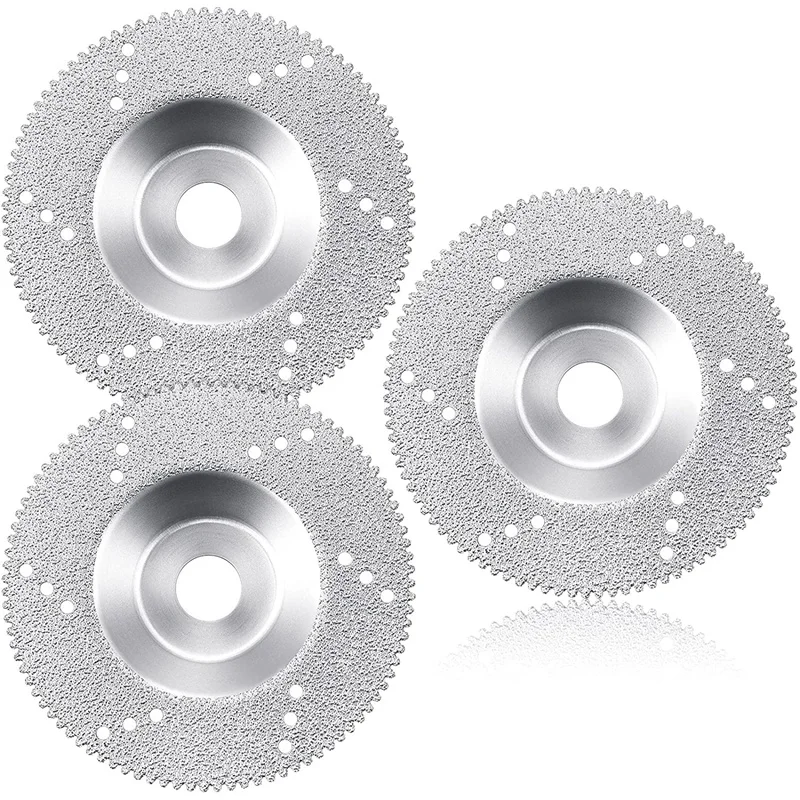 

3Pcs Diamond Saw Blade Cutting Disc 4 Inch Diameter Grinder Porcelain Cutting Disc for Rotary Tools Carpenters Grinder
