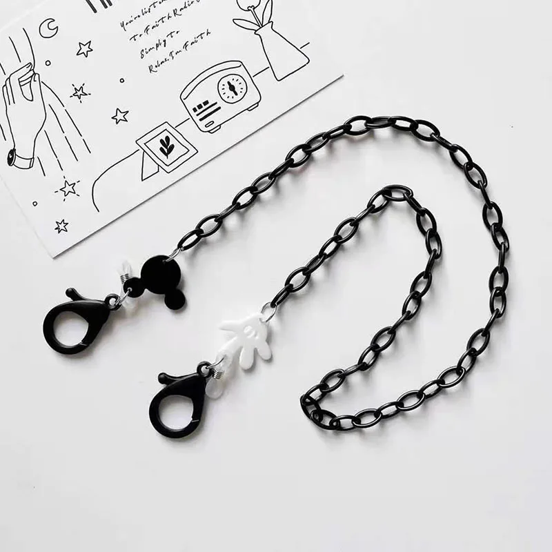 Креативный мультяшный бант акриловая цепочка для детей очки маски с подвесной