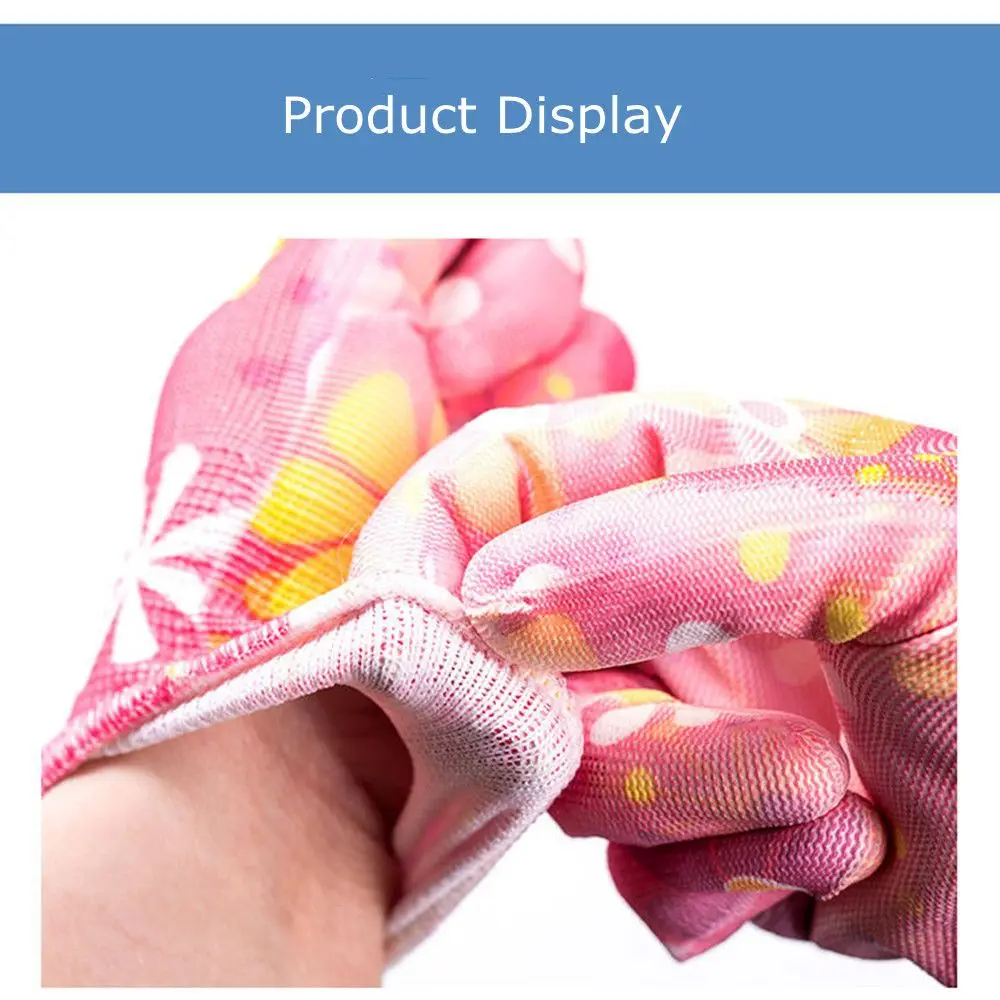 Перчатки женские нескользящие с цветочным рисунком для сада и уборки растений