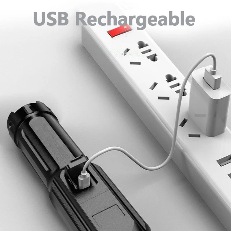 Портативсветильник вспышка сисветильник высокая мощность перезаряжаемый зум