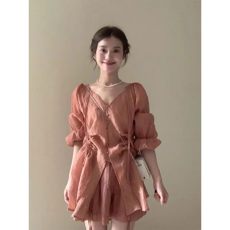 Костюм для защиты от солнца из льняной пасты Новинка лета 2024 Корейская версия