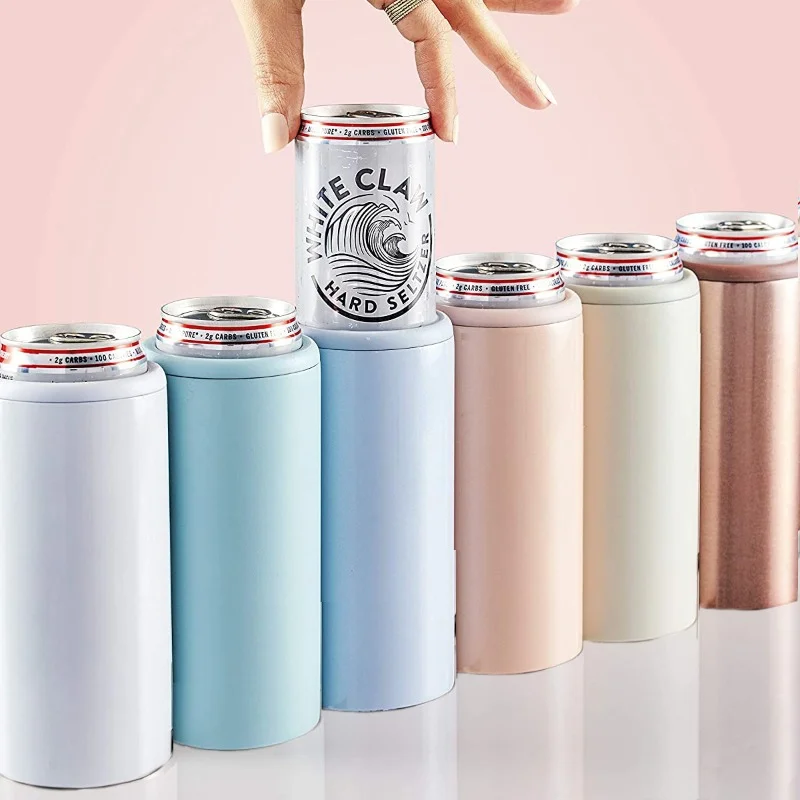 

Skinny Bottle 12oz Double-walled Non-slip Insulated Beer Vacuum Cover Stainless Cooler Steel Cooler Can Can Cooler