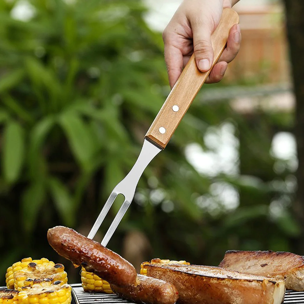 

Barbecue Fork Tools Grilling Outdoor Dining Sets Kit Cooking Stainless Steel Tableware Bbq