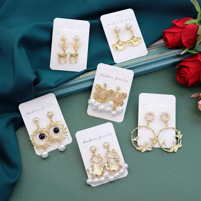 

Women's Earrings Pearl Original Design Fashion Jewelry 2023 Geometric Dangle Drop Stud Ear Ring