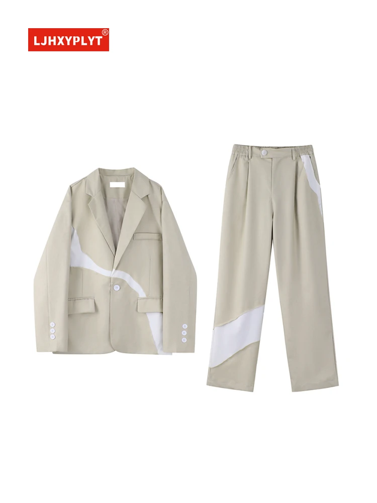

Professional Suit Jacket Trousers Women's Spring New HK Style Fashion Design Commuter Long-sleeve Top Pants Two-piece Set Female