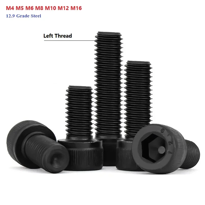 

Болты с шестигранной головкой М4-М16, черные, сталь 12.9