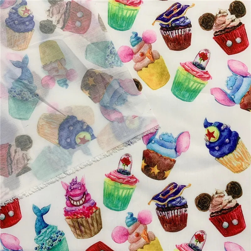 Ширина 145 см искусственный хлопок с рисунком мыши однотонный принт лоскутная