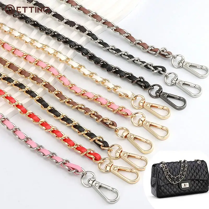 

110cm Purse Chain Strap Crossbody Handbag Chains Replacement Leather Shoulder Bag Straps DIY Women Girl Bag Part Accessories