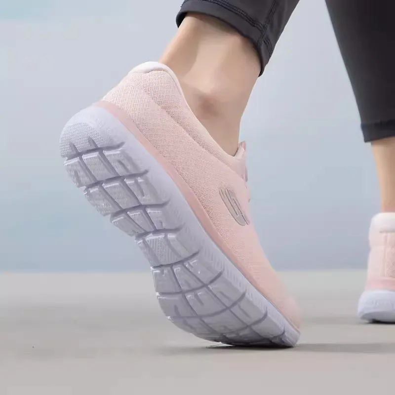 Skechers Женская спортивная обувь Летняя новая модная дышащая повседневная Легкая