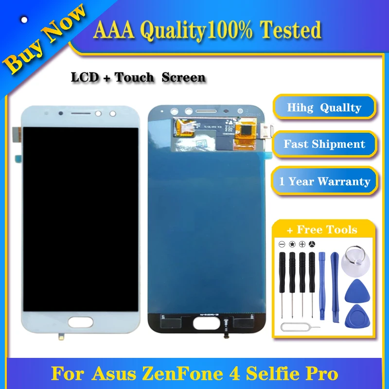 Купи 100% протестированный OEM ЖК-экран для Asus ZenFone 4 Selfie Pro ZD552KL Z01MD дигитайзер в сборе с рамкой за 2,845 рублей в магазине AliExpress