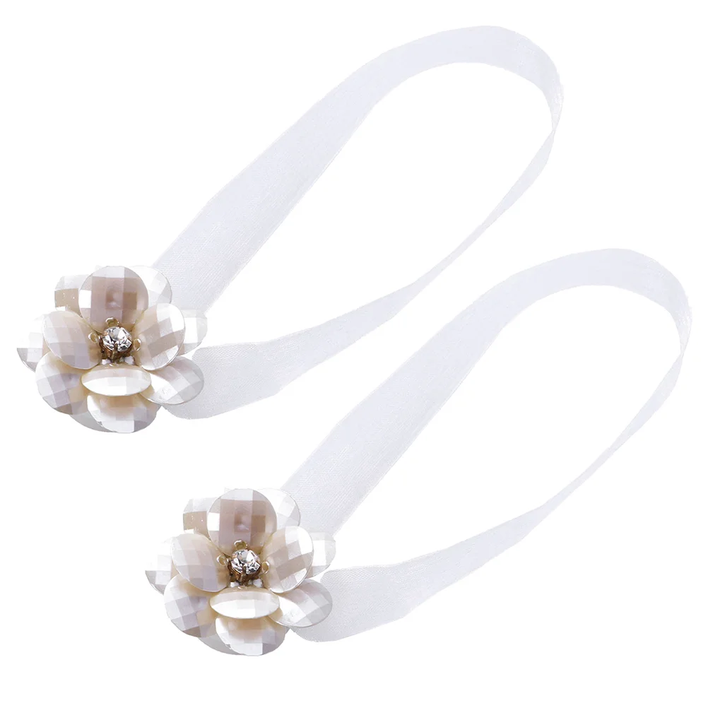 

2pcs Novel Household Delicate Exquisite Flower Shaped Tiebacks for Decor Bedroom