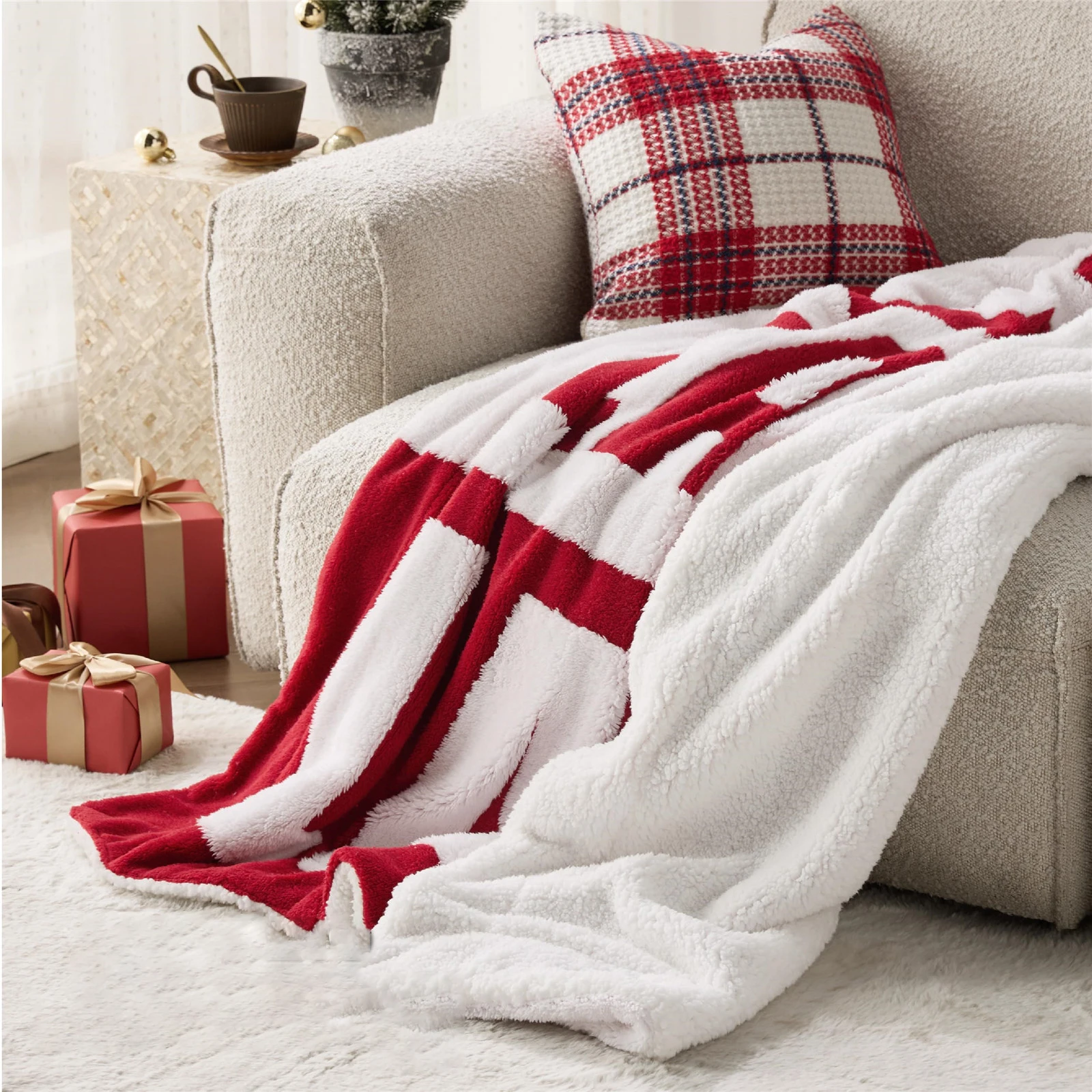 Модные пуховые одеяла Falala с буквенным принтом двухслойное одеяло 3D уютные