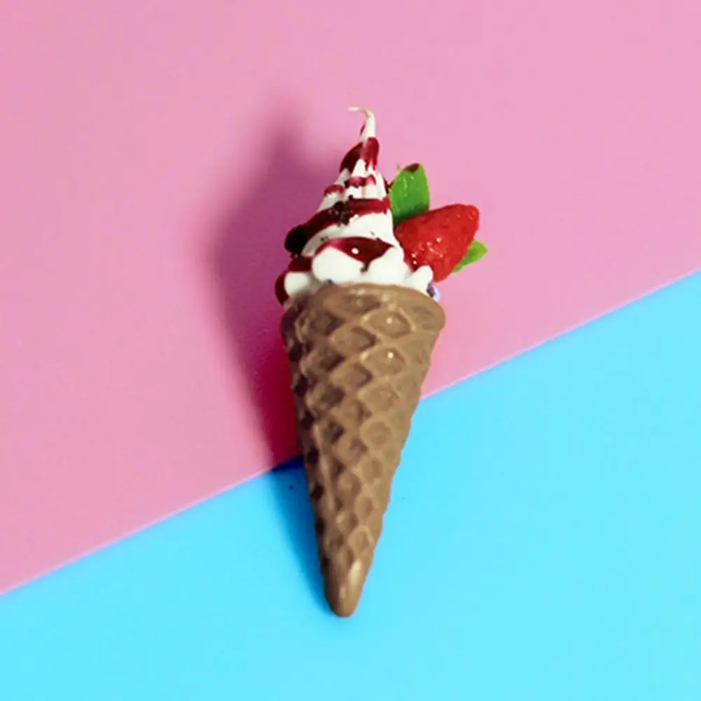 

Lovely Simulation Miniature Ice-cream Cone Mini Ice-cream Cone Kitchen Toy Clear Texture