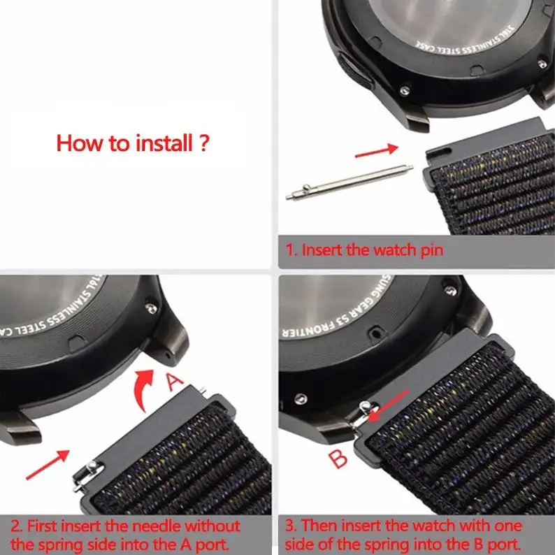 2 шт. Разъем для Samsung Galaxy Watch 46 мм gear s3 22-22 ремешок 20 22 Huawei быстросъемные штифты