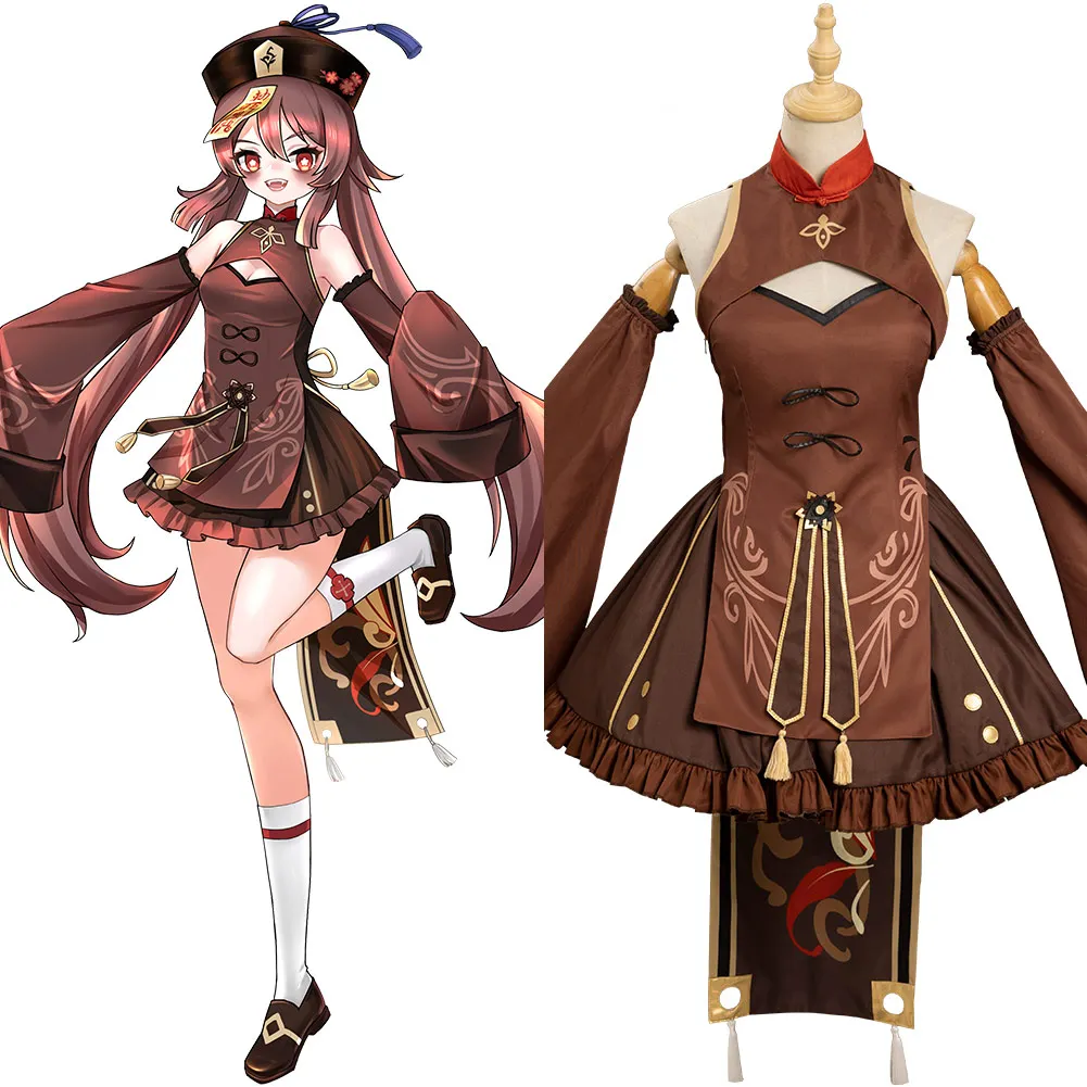 

Genshin Impact Hu Tao Cosplay Costume Zombie‘s Style Dress Outfits Halloween Carnival Suit